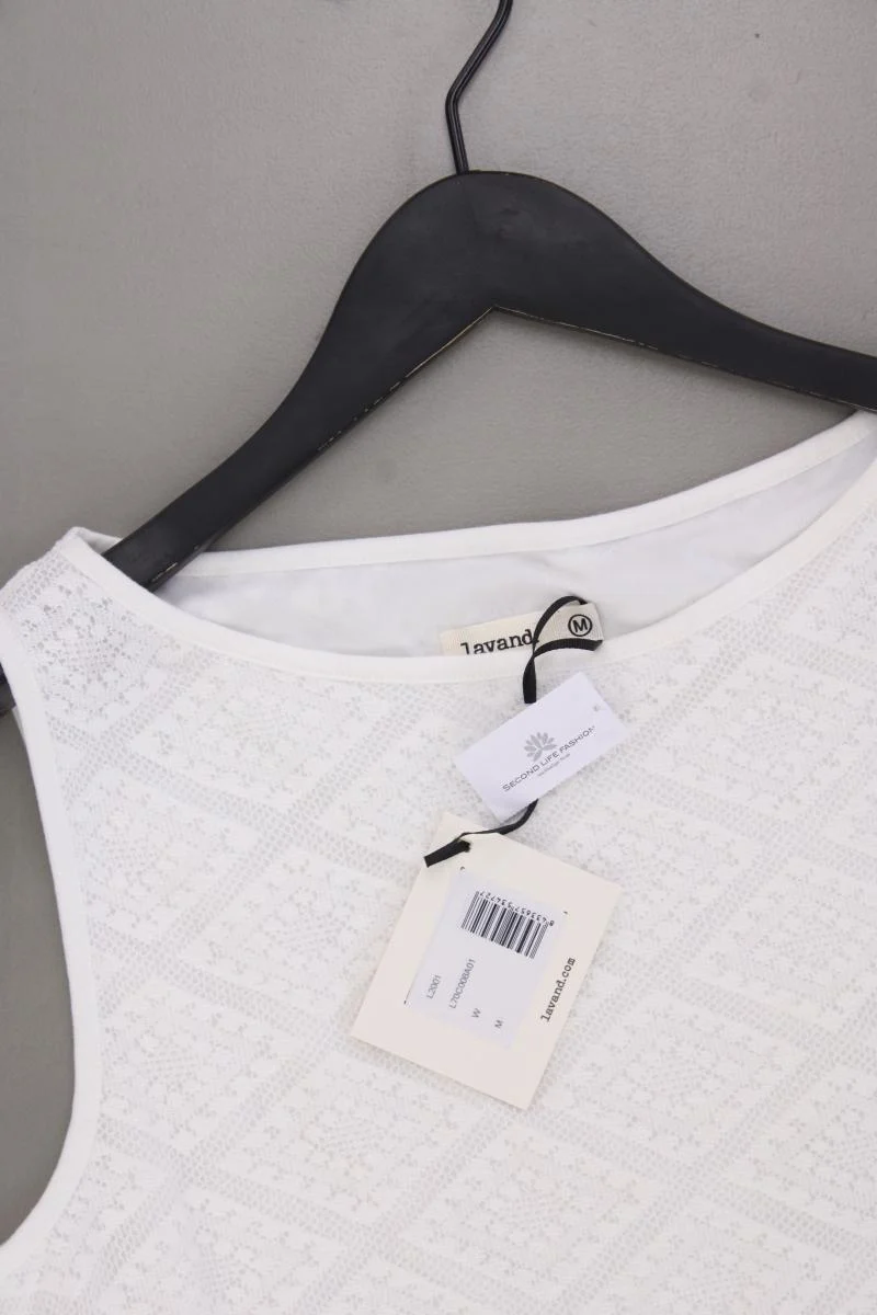 Lavand Spitzenkleid Gr. M neu mit Etikett Ärmellos weiß aus Baumwolle