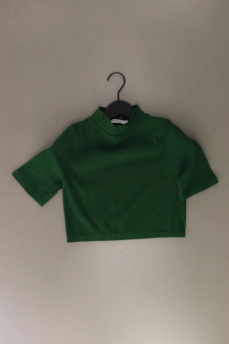 Stradivarius Cropped Shirt Gr. L Kurzarm grün