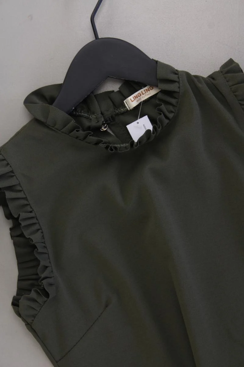 Ling Ling Italy Kleid Gr. S neuwertig Ärmellos olivgrün aus Polyester