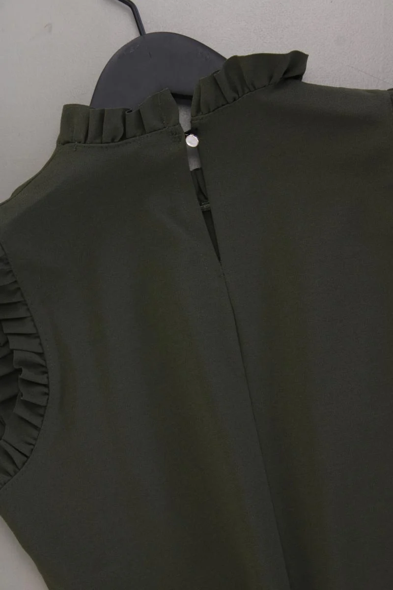 Ling Ling Italy Kleid Gr. S neuwertig Ärmellos olivgrün aus Polyester