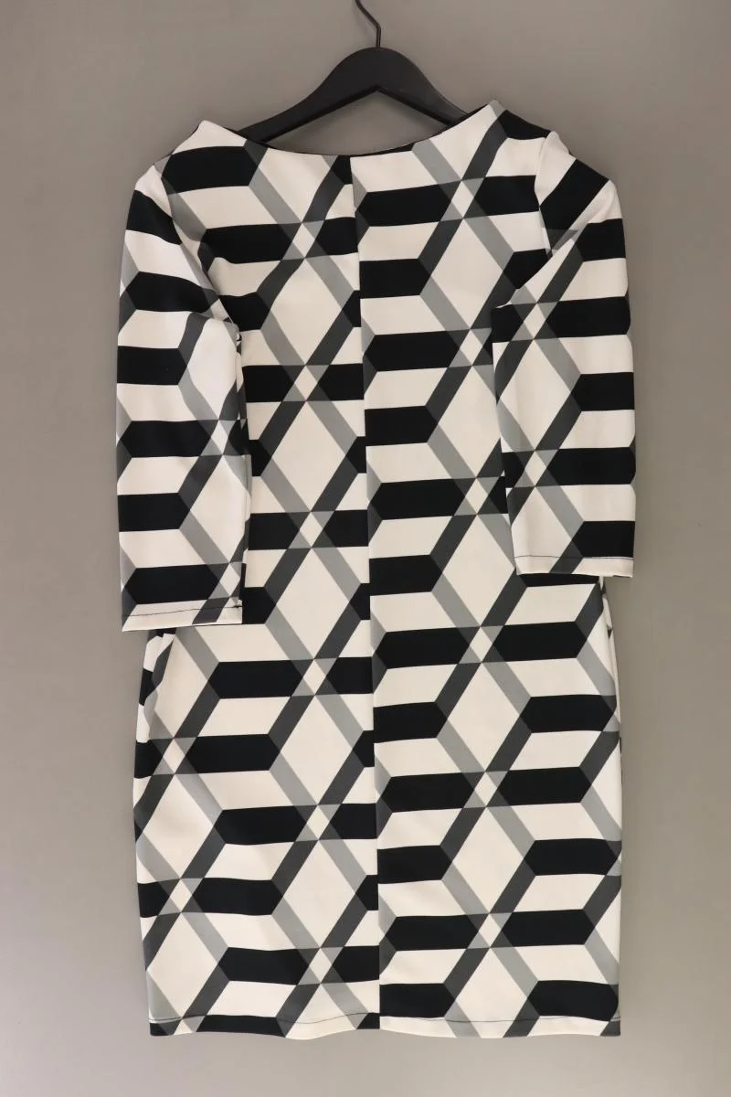 Cartoon Midikleid Gr. 36 geometrisches Muster 3/4 Ärmel creme aus Polyester