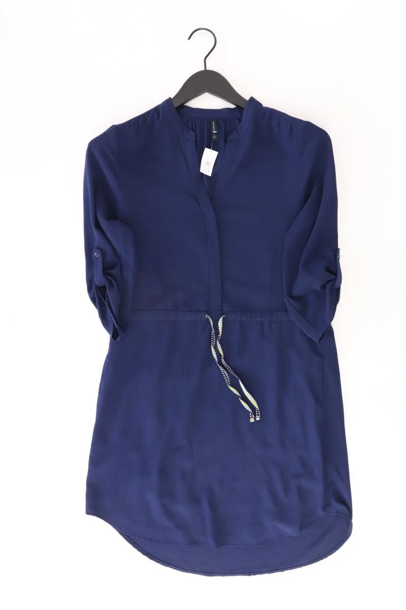 Stradivarius Midikleid Gr. S 3/4 Ärmel blau aus Polyester