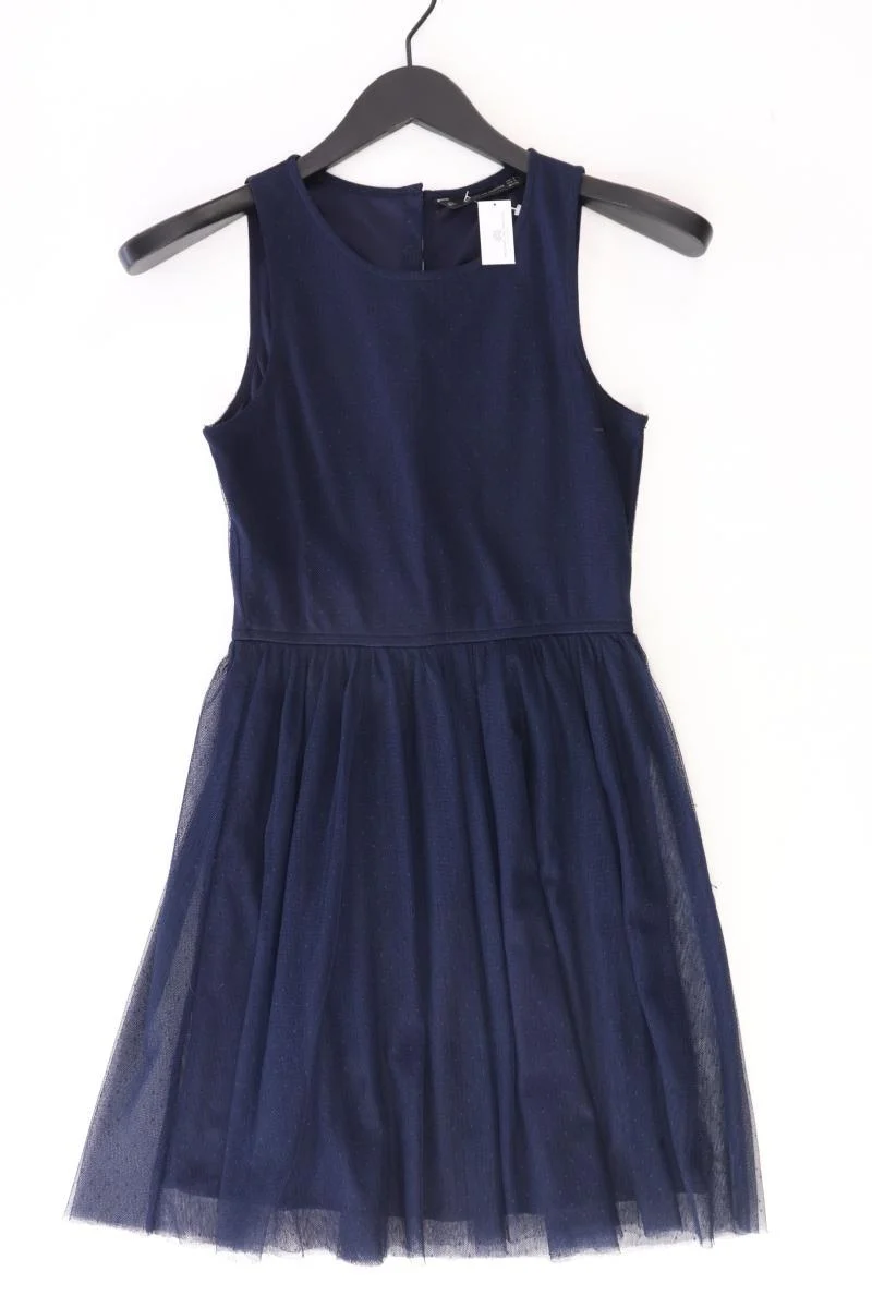 Zara Chiffonkleid Gr. S Ärmellos blau aus Polyester