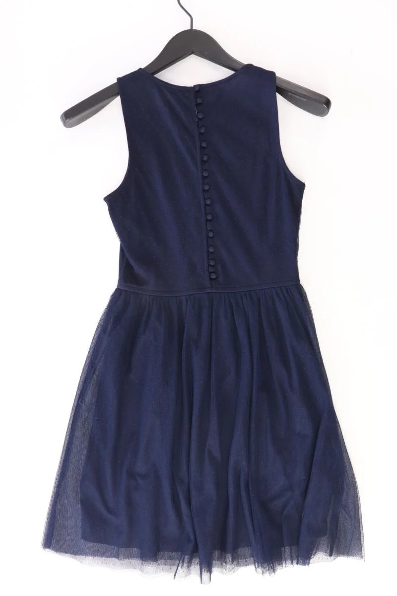 Zara Chiffonkleid Gr. S Ärmellos blau aus Polyester