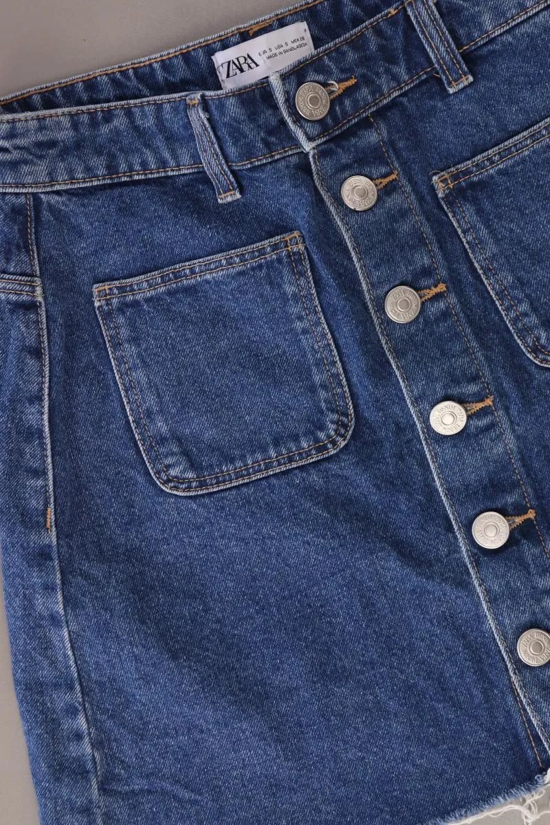 Zara Jeansrock Gr. S blau aus Baumwolle