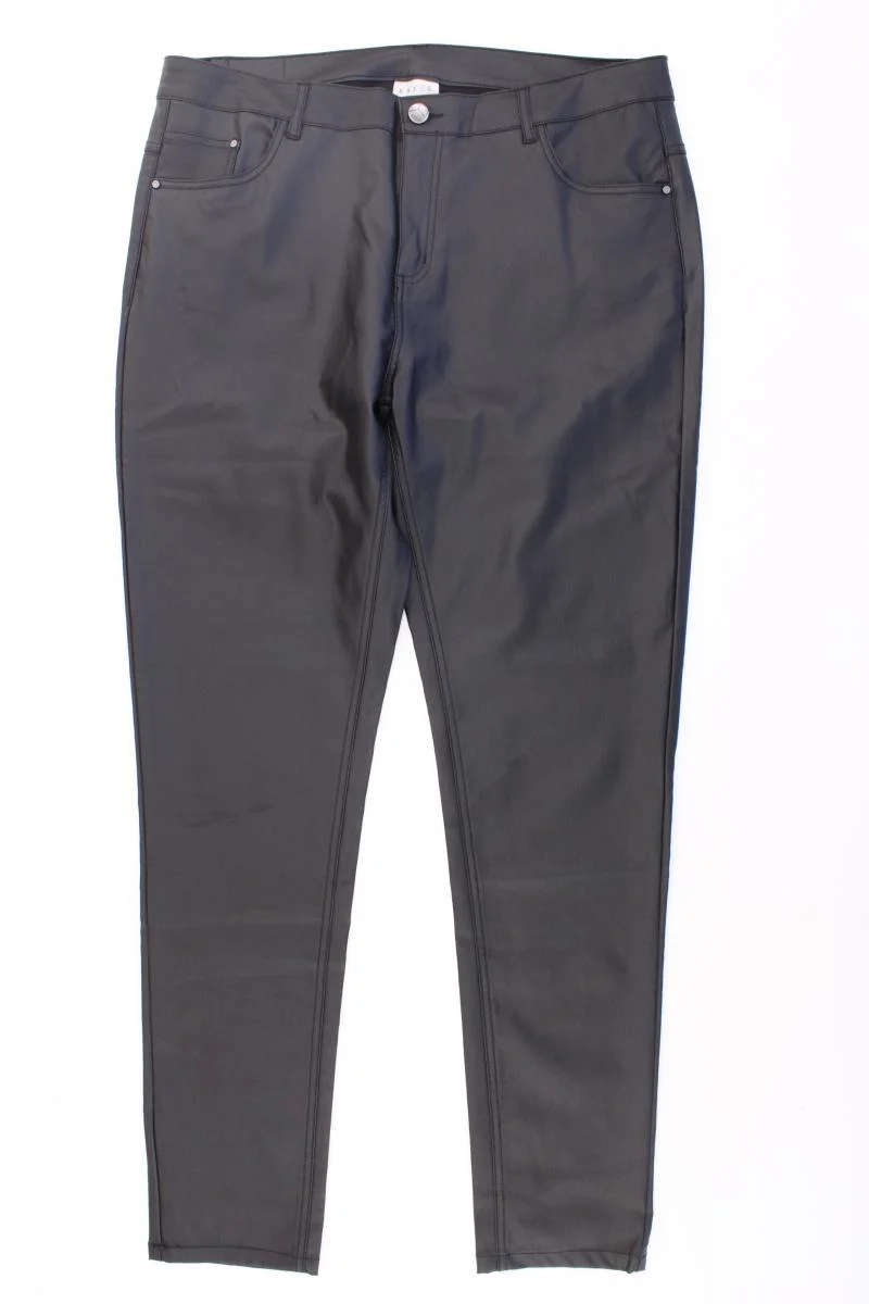 Kaffe Kunstlederhose Gr. 48 schwarz aus Viskose