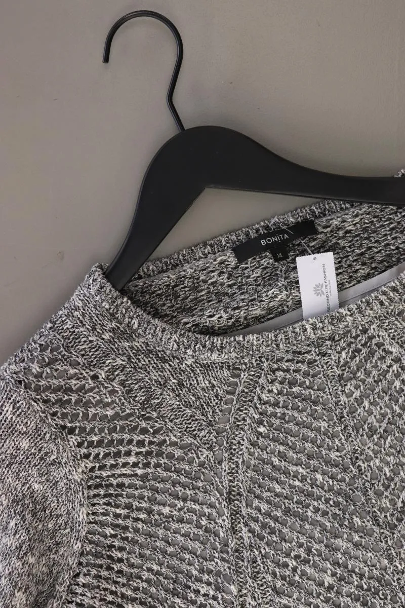 Bonita Grobstrickpullover Gr. XL grau aus Baumwolle