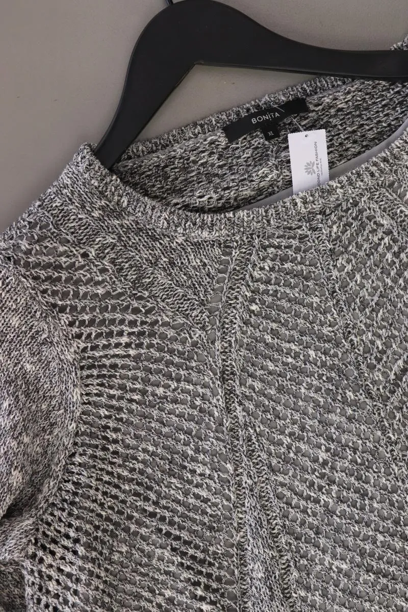 Bonita Grobstrickpullover Gr. XL grau aus Baumwolle