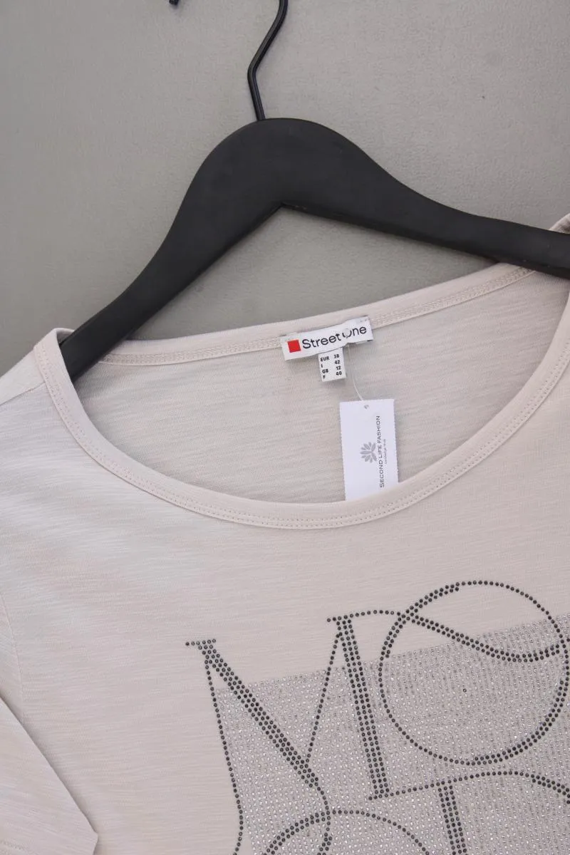 Street One T-Shirt Gr. 38 Kurzarm creme