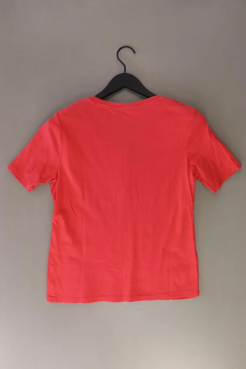 Christian Berg Shirt mit V-Ausschnitt Gr. 42 Kurzarm rot aus Baumwolle