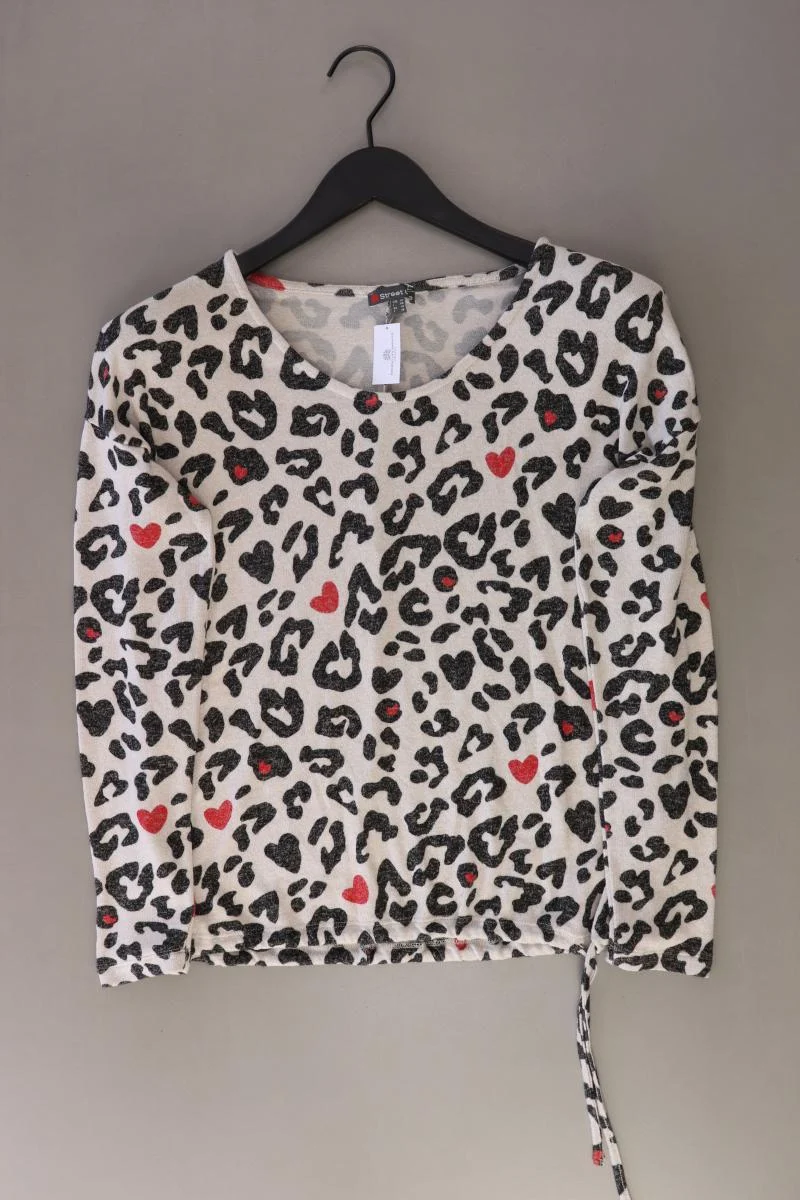 Street One Langarmpullover Gr. 36 mit Tierdruck creme aus Viskose
