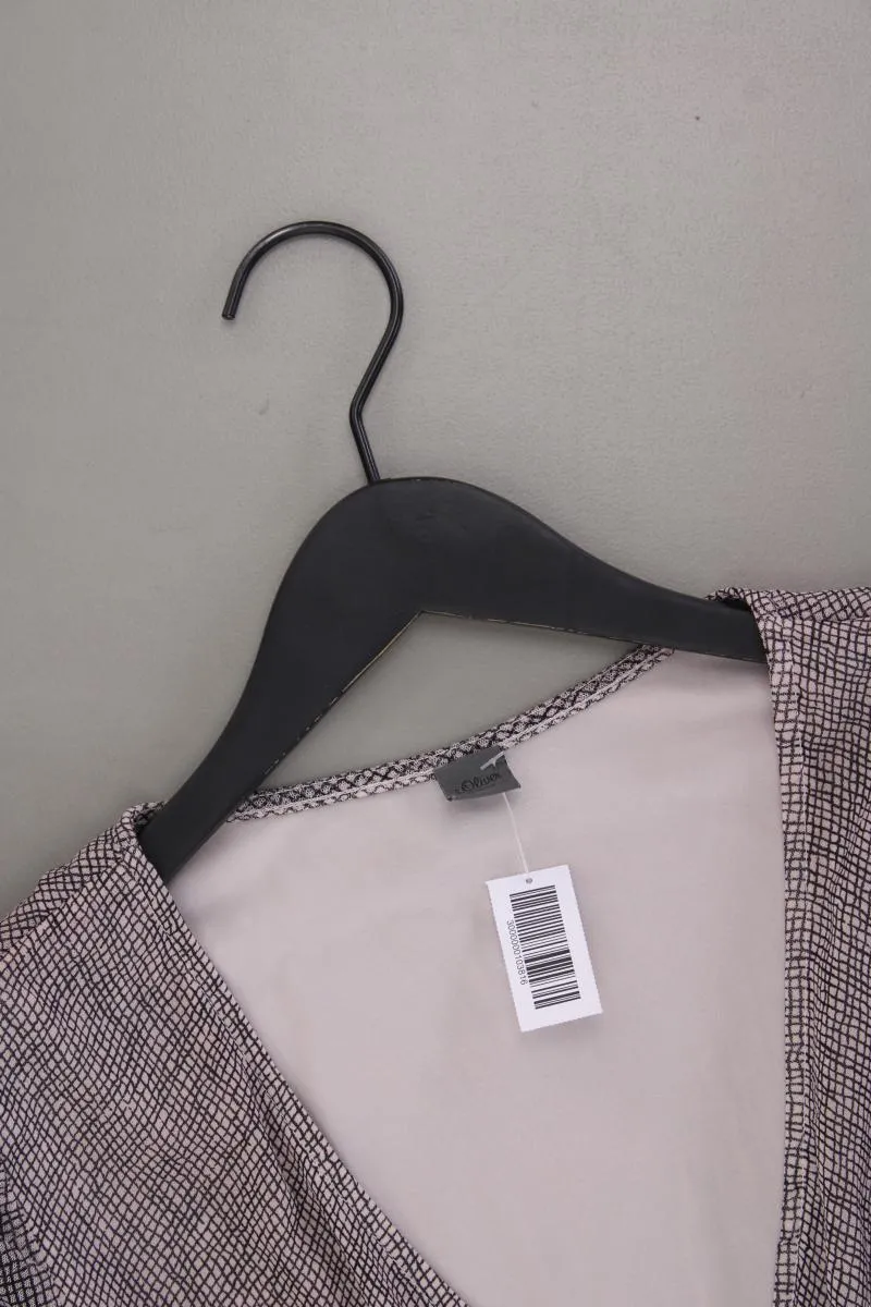 s.Oliver Premium Shirt mit V-Ausschnitt Gr. 38 Kurzarm rosa aus Polyamid