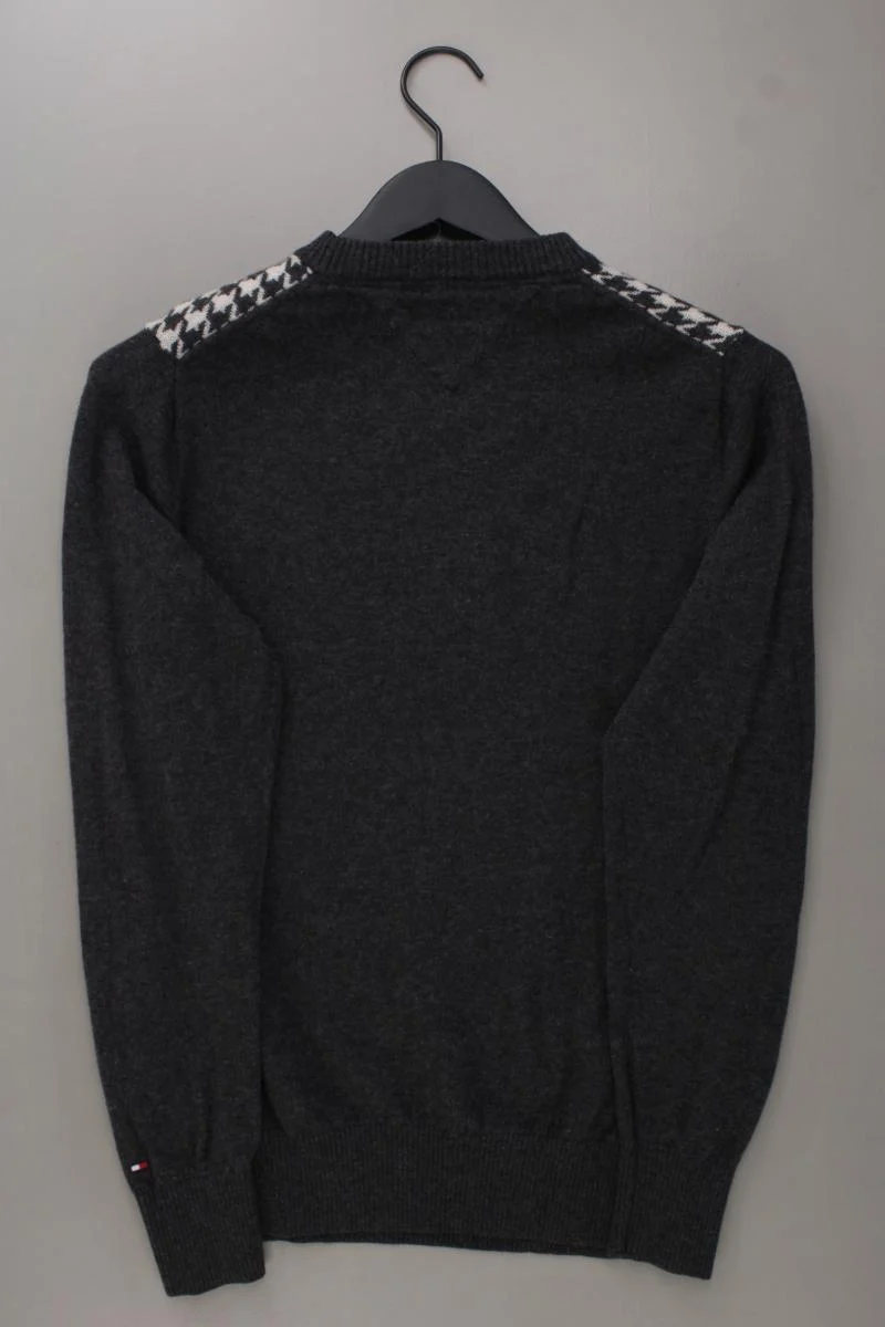 Tommy Hilfiger Wollpullover für Herren Gr. S hahnentritt grau