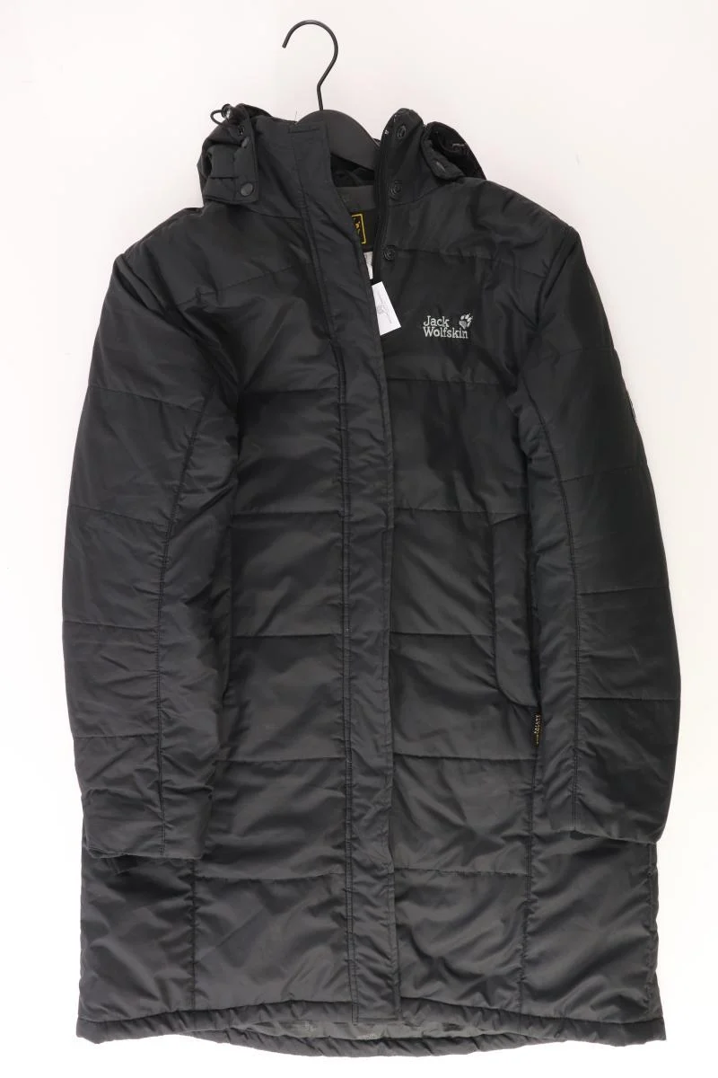 Jack Wolfskin Kapuzenmantel Gr. L schwarz aus Polyester