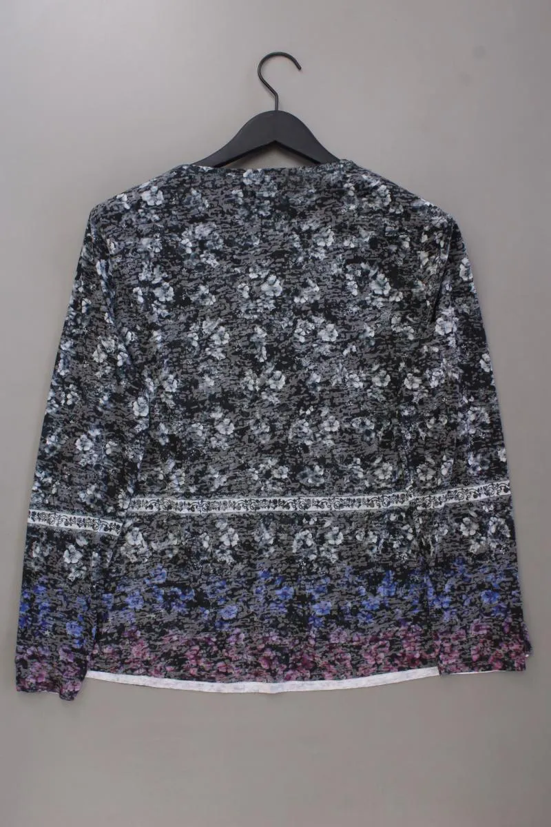 Fashio News Langarmshirt Gr. 44/46 mit Blumenmuster neu mit Etikett grau