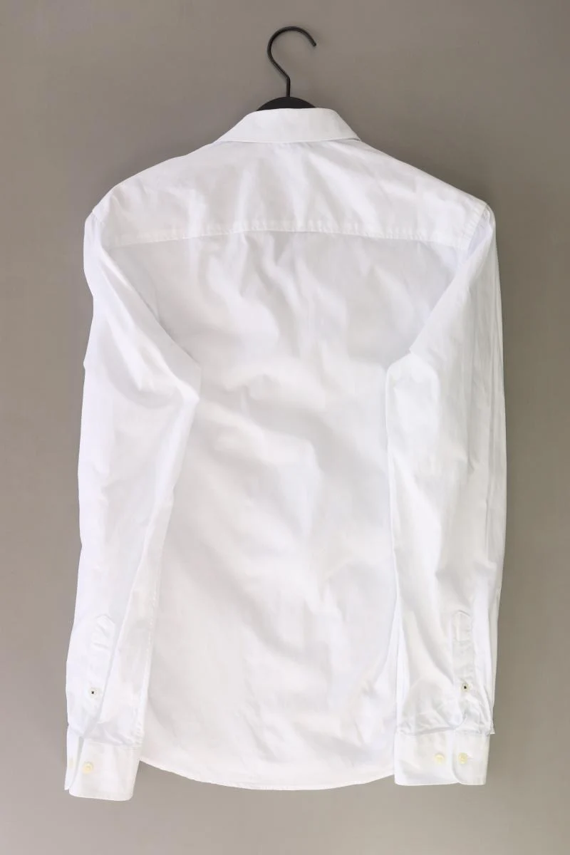 Jack & Jones Langarmhemd für Herren Gr. S weiß aus Baumwolle
