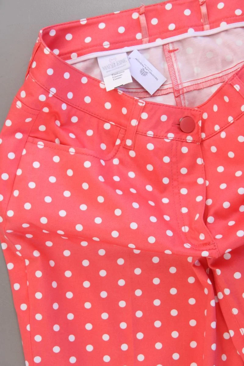 Madeleine 7/8 Hose Gr. Kurzgröße 19 gepunktet neuwertig pink aus Baumwolle
