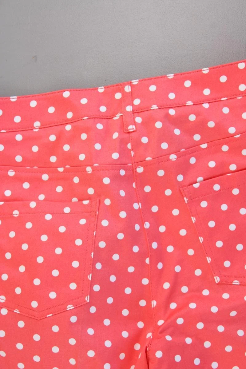 Madeleine 7/8 Hose Gr. Kurzgröße 19 gepunktet neuwertig pink aus Baumwolle