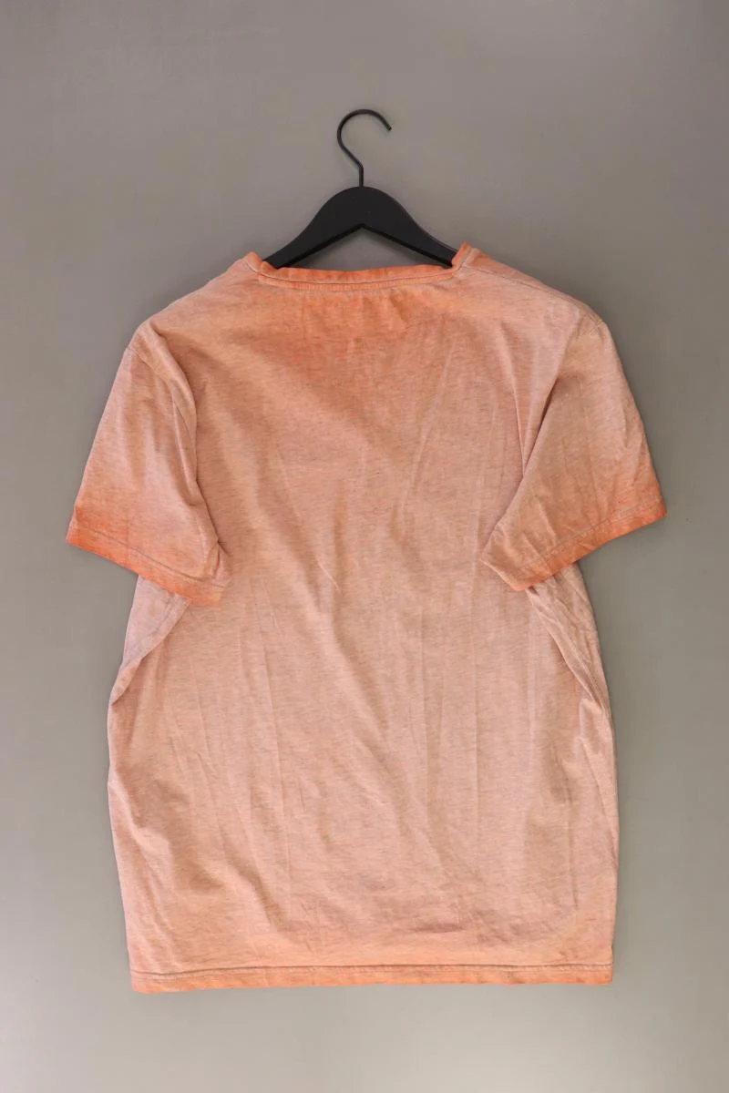 QS by s.Oliver Shirt mit V-Ausschnitt für Herren Gr. XL Kurzarm orange