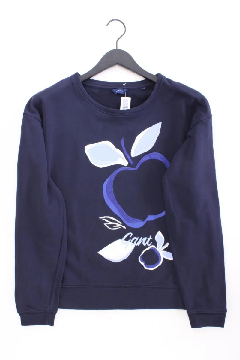 Gant Langarmpullover für Herren Gr. S blau aus Baumwolle