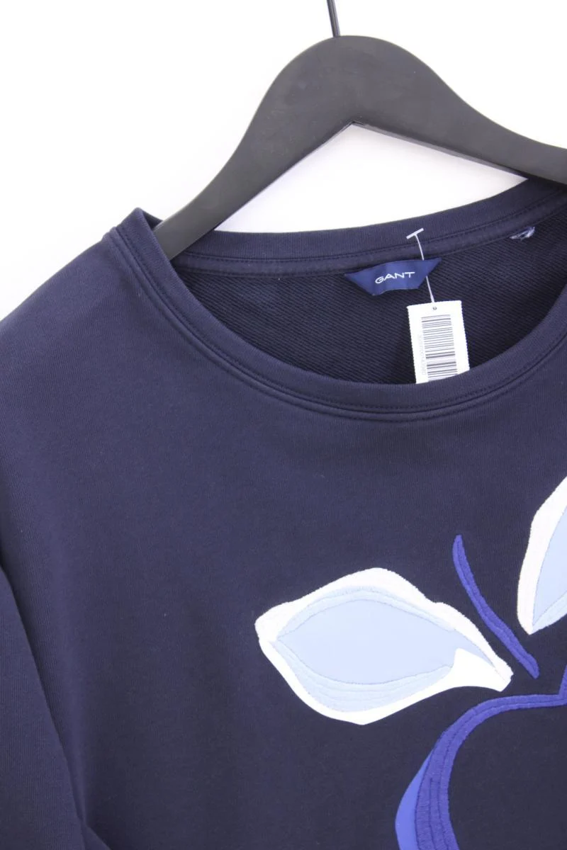 Gant Langarmpullover für Herren Gr. S blau aus Baumwolle