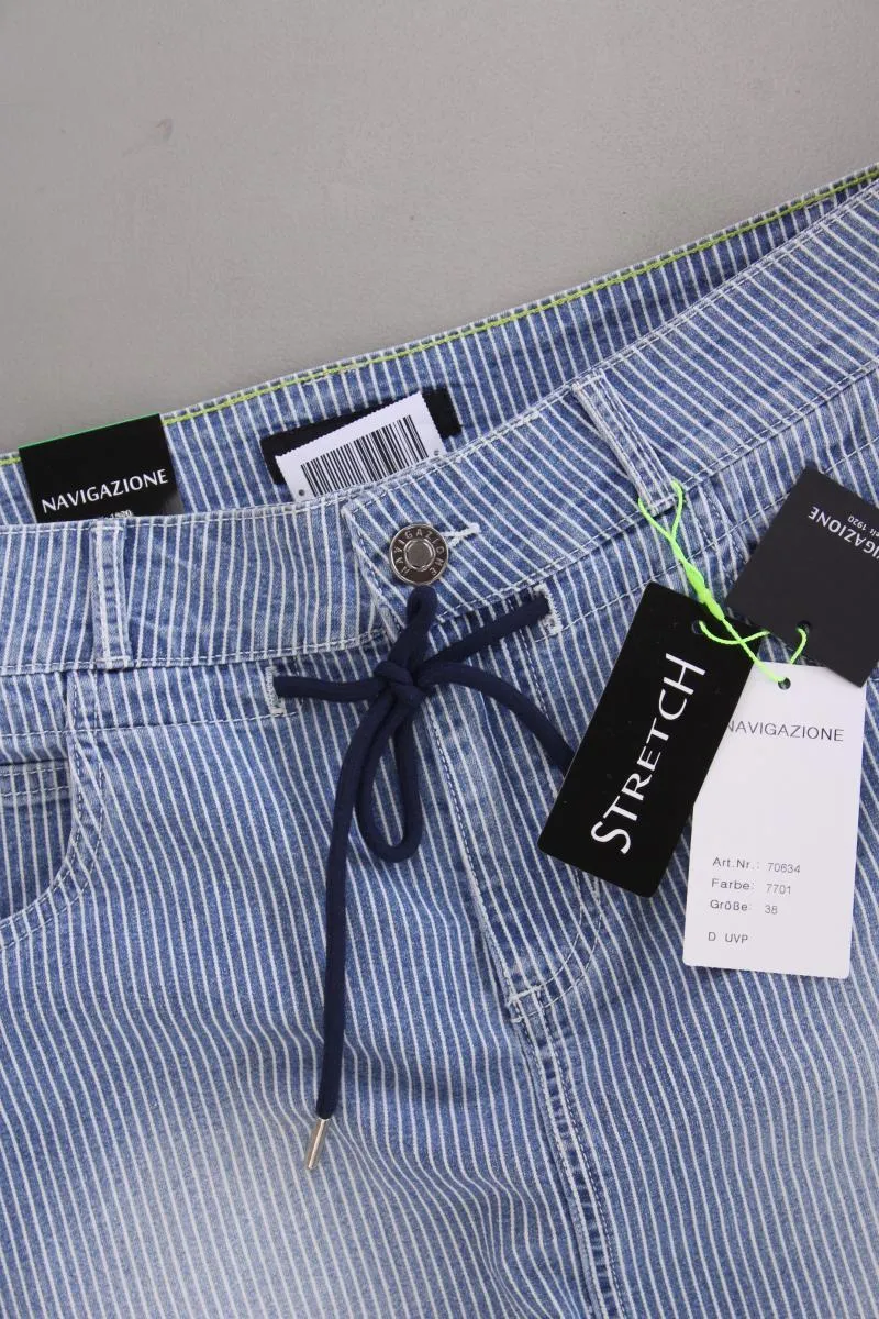 Navigazione Jeansrock Gr. 38 gestreift neu mit Etikett blau aus Baumwolle