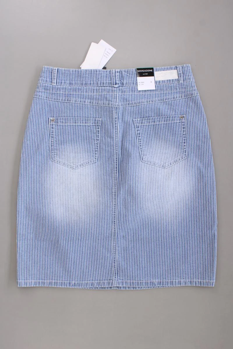 Navigazione Jeansrock Gr. 38 gestreift neu mit Etikett blau aus Baumwolle