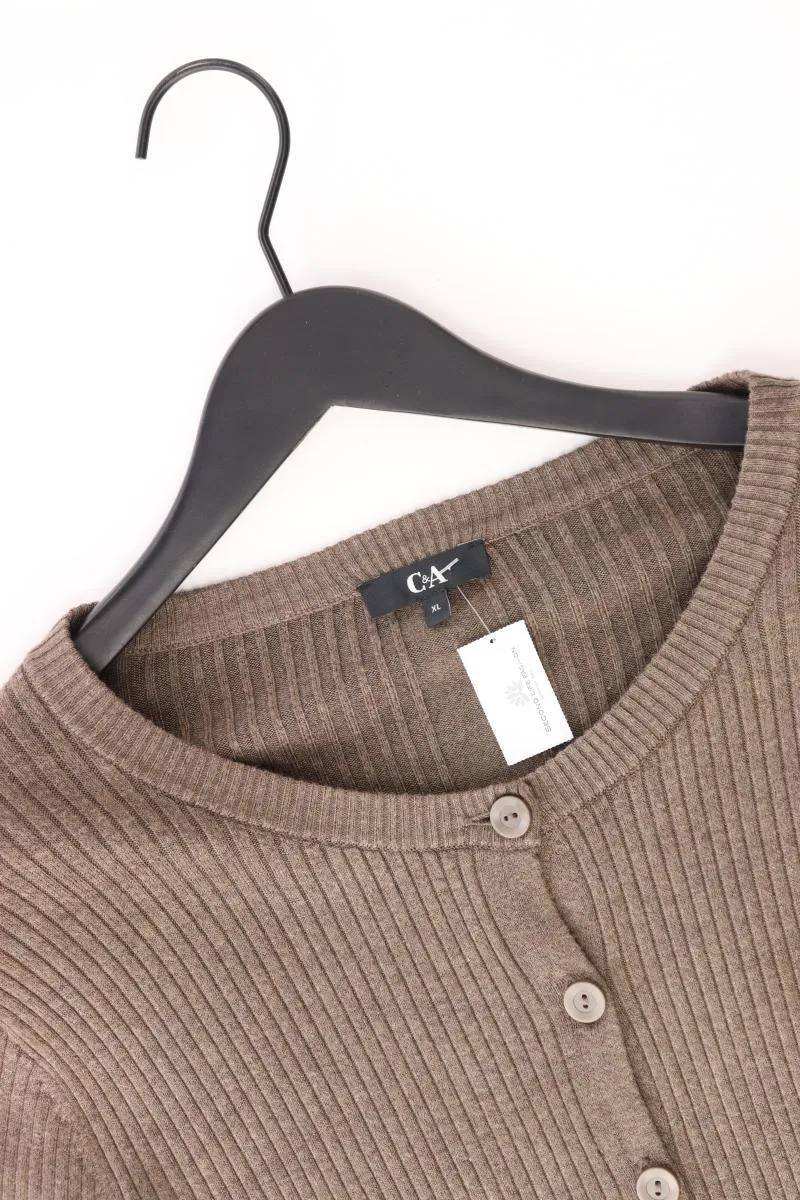 C&A Cardigan Gr. XL Langarm braun aus Viskose