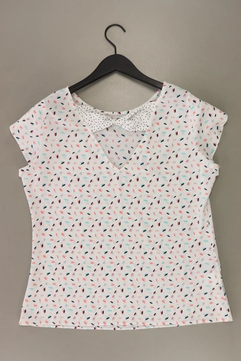 Promod Kurzarmbluse Gr. 40 weiß aus Polyester