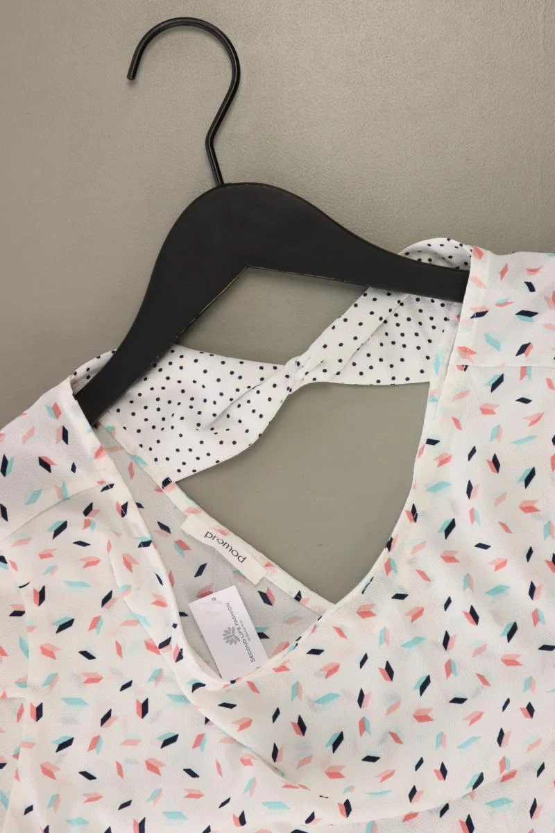 Promod Kurzarmbluse Gr. 40 weiß aus Polyester