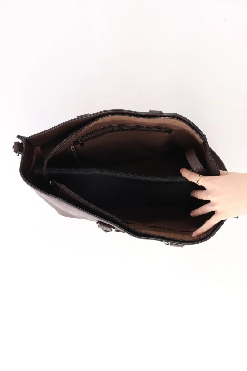 Esprit Henkeltasche braun aus Kunstleder