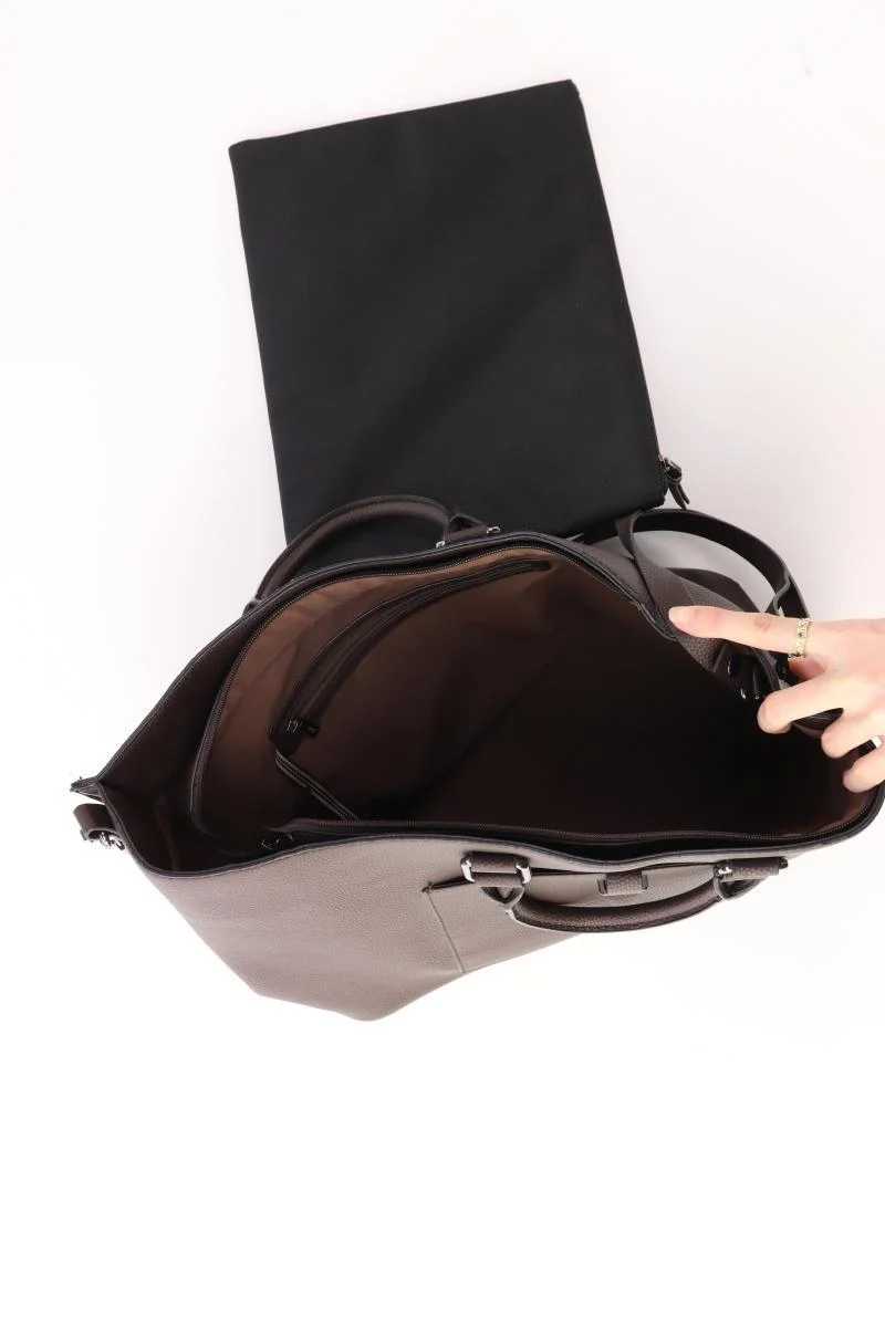 Esprit Henkeltasche braun aus Kunstleder