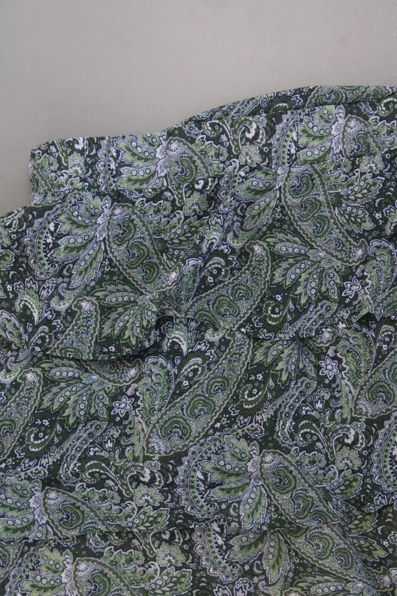 Joseph Janard Stretchrock Gr. 36 mit Paisleymuster grün aus Viskose