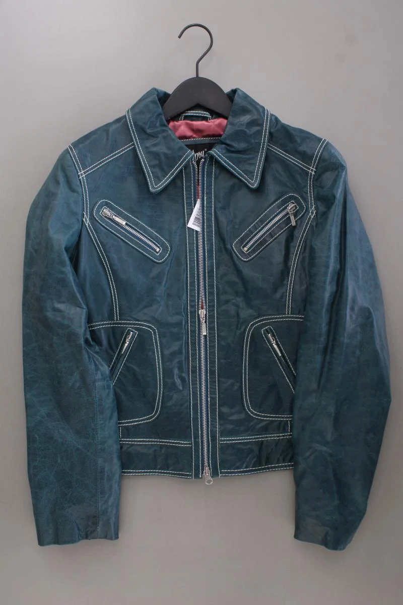 Gipsy Lederjacke Gr. L neuwertig blau