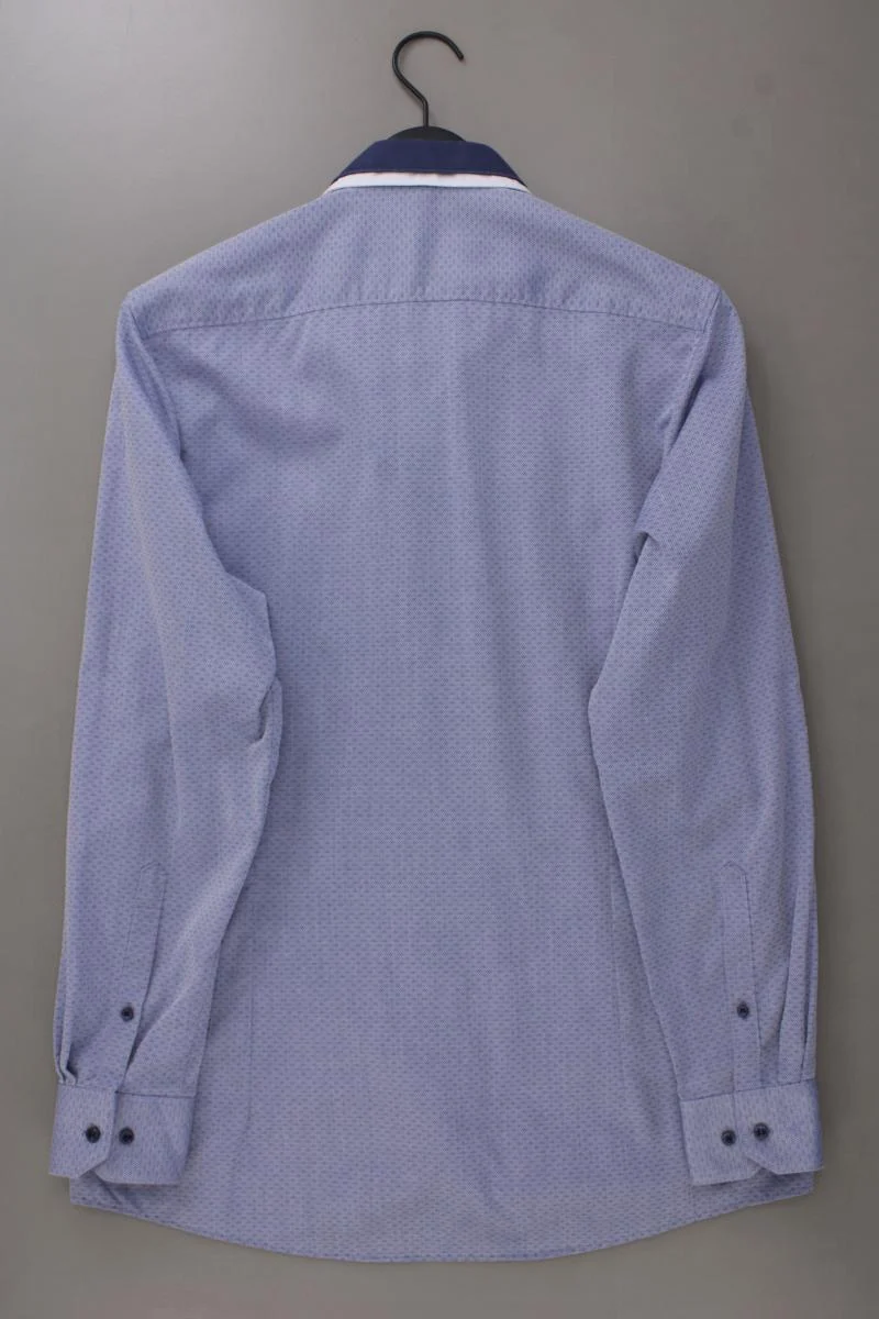MARVELIS Langarmhemd für Herren Gr. Hemdgröße 44 blau aus Baumwolle