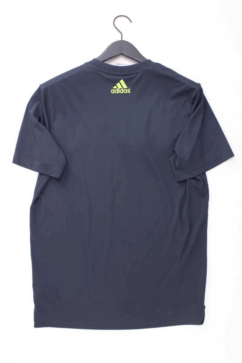 Adidas T-Shirt für Herren Gr. L Kurzarm grau aus Polyester