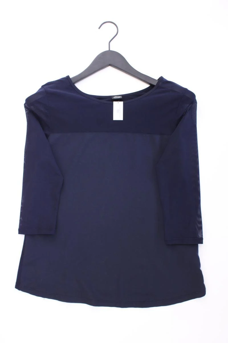 s.Oliver Black Label Classic Shirt Gr. 36 3/4 Ärmel blau aus Viskose