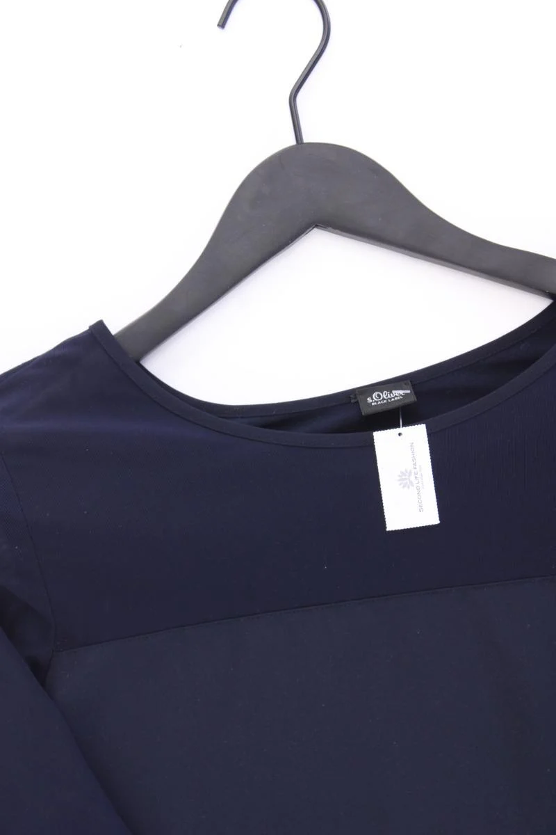 s.Oliver Black Label Classic Shirt Gr. 36 3/4 Ärmel blau aus Viskose