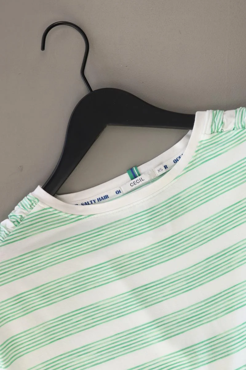 Cecil Ringelshirt Gr. XS gestreift Kurzarm grün