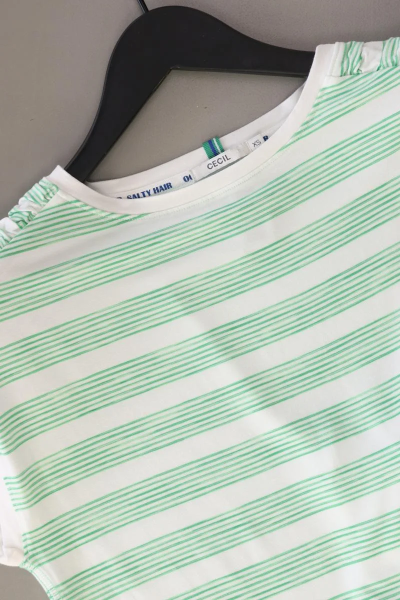 Cecil Ringelshirt Gr. XS gestreift Kurzarm grün