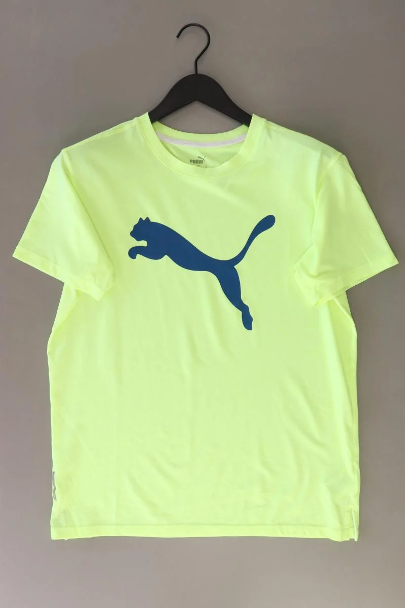Puma Sportshirt für Herren Gr. S Kurzarm gelb aus Polyester