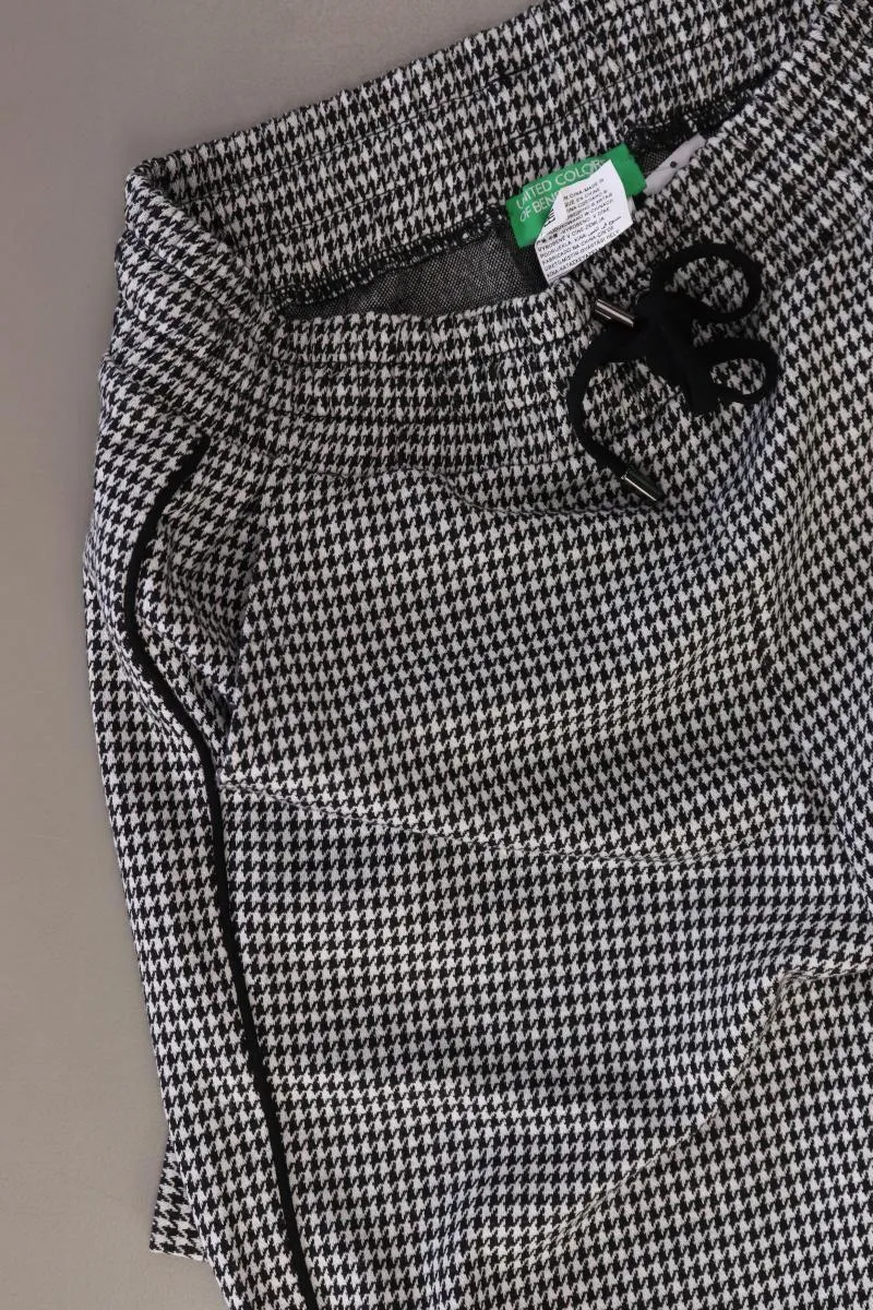 United Colors of Benetton Stoffhose Gr. XS hahnentritt grau aus Polyester