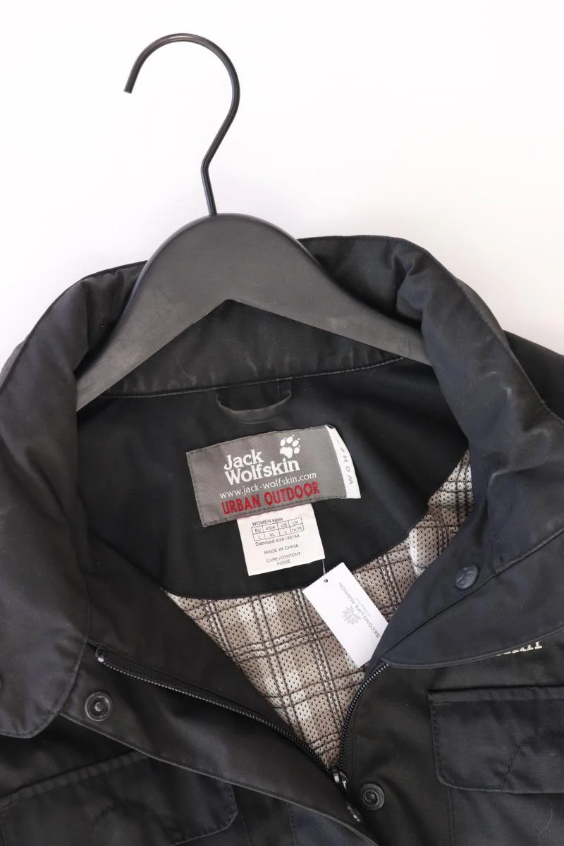 Jack Wolfskin Lange Jacke Gr. L schwarz aus Polyester