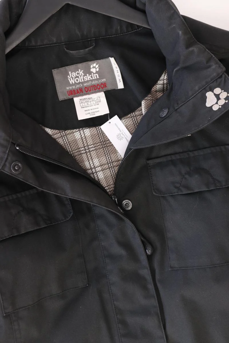 Jack Wolfskin Lange Jacke Gr. L schwarz aus Polyester