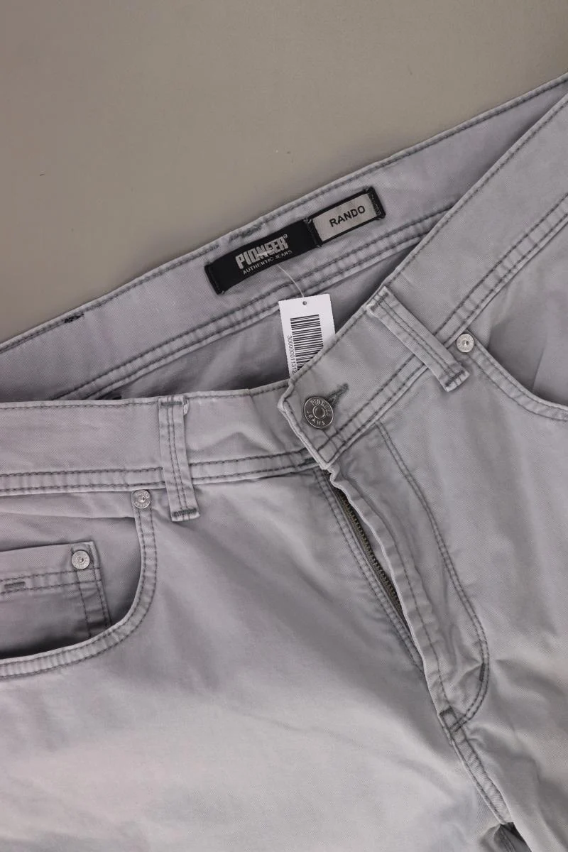 Pioneer Five-Pocket-Hose für Herren Gr. W34/L32 grau aus Baumwolle