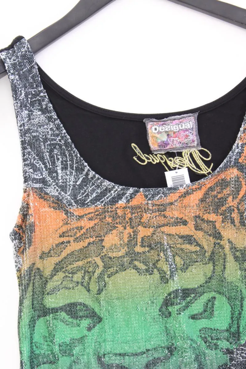 Desigual Trägerkleid Gr. L mit Pailletten mehrfarbig aus Polyester