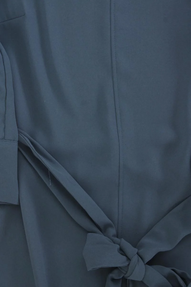 H&M Langarmkleid Gr. XS neuwertig 3/4 Ärmel blau aus Polyester