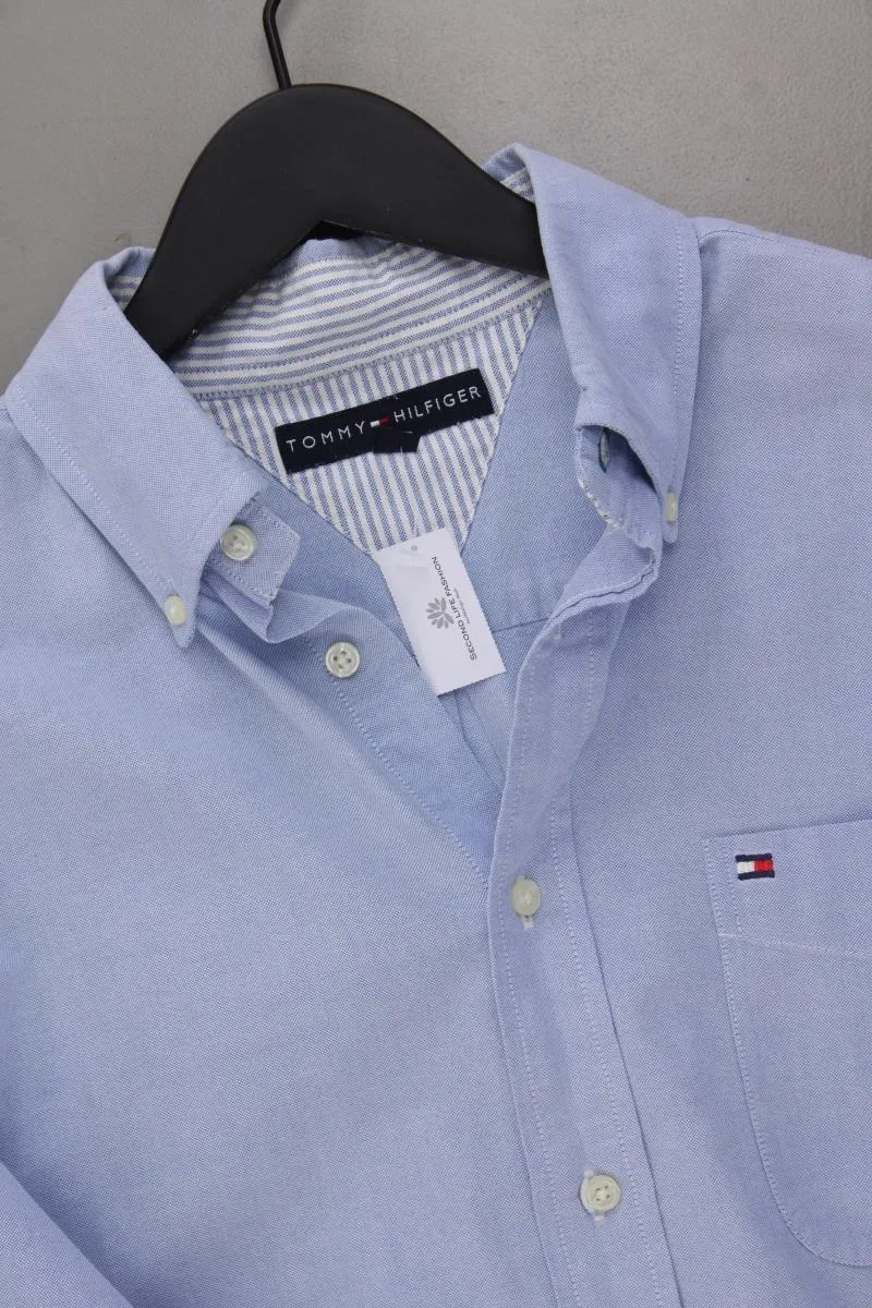 Tommy Hilfiger Langarmhemd für Herren Gr. M blau