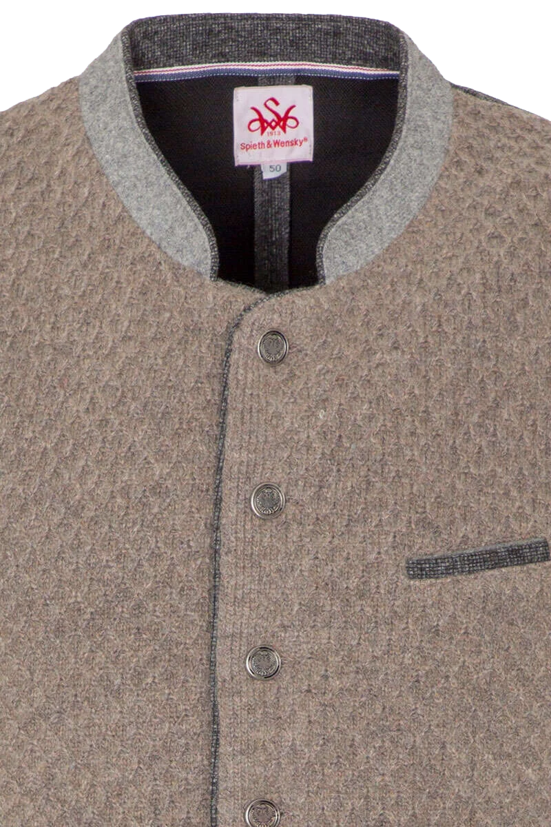 Herren Trachtenweste mit Strick-Front