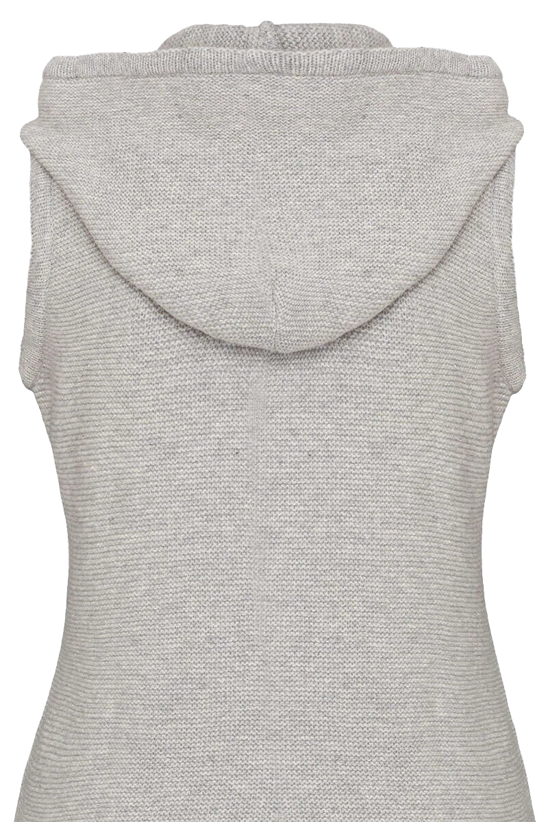 Damen Strickweste mit Kapuze